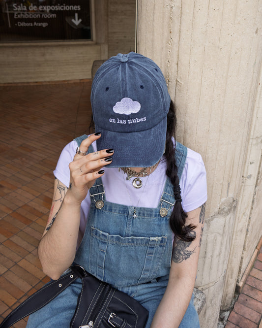 Gorra en las nubes ☁️ azul acid wash
