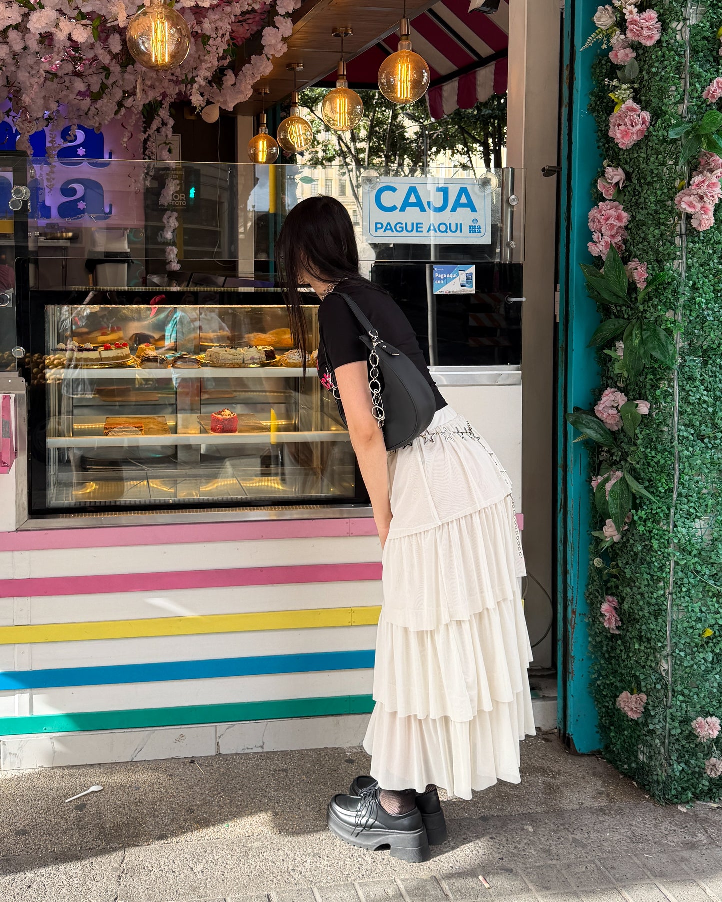 Falda larga Carrie cream