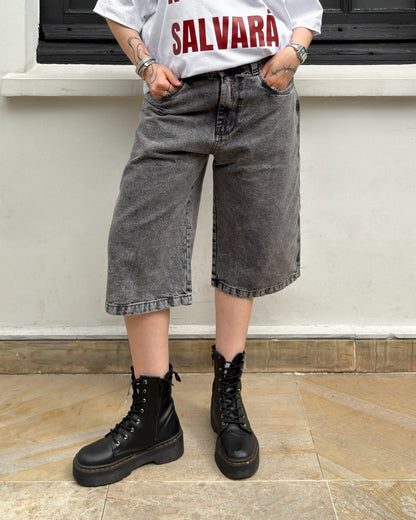 Jorts Cool Dad gris acid wash (bermudas)