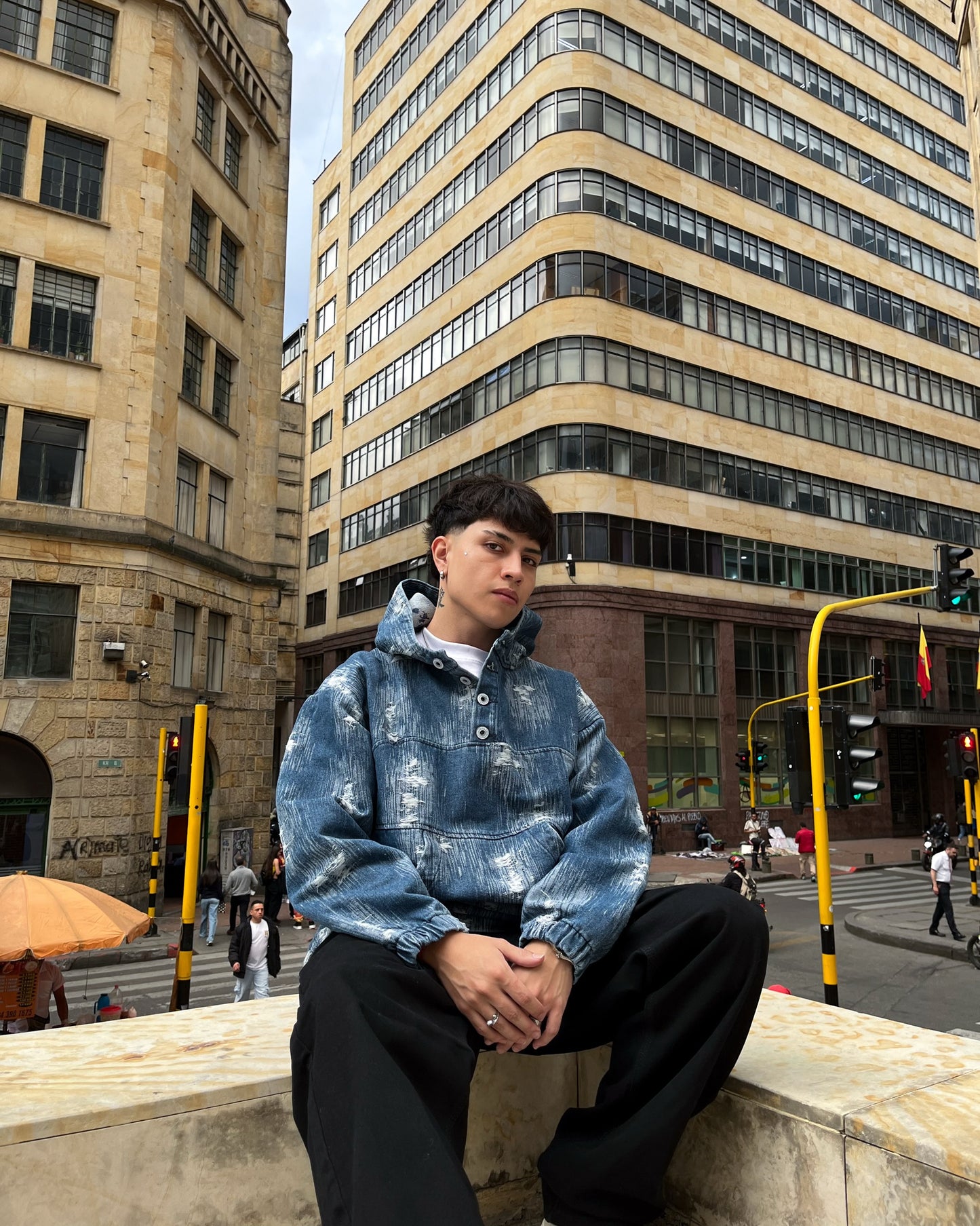 Hoodie HARD denim azul ⭑ EDICIÓN LIMITADA ⭑