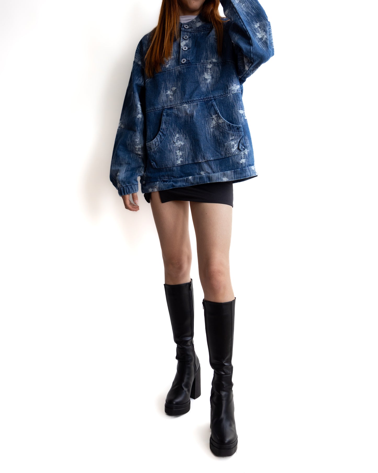Hoodie HARD denim azul ⭑ EDICIÓN LIMITADA ⭑