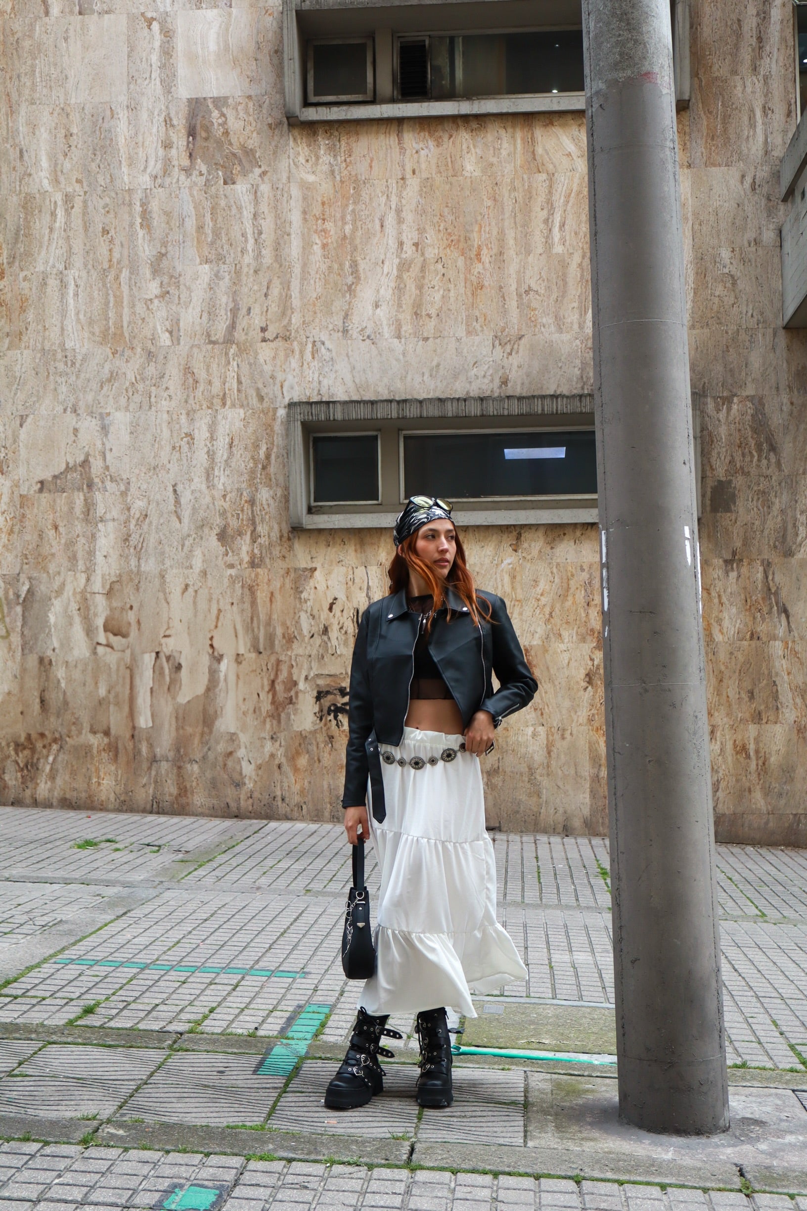 Falda larga Witchy blanca