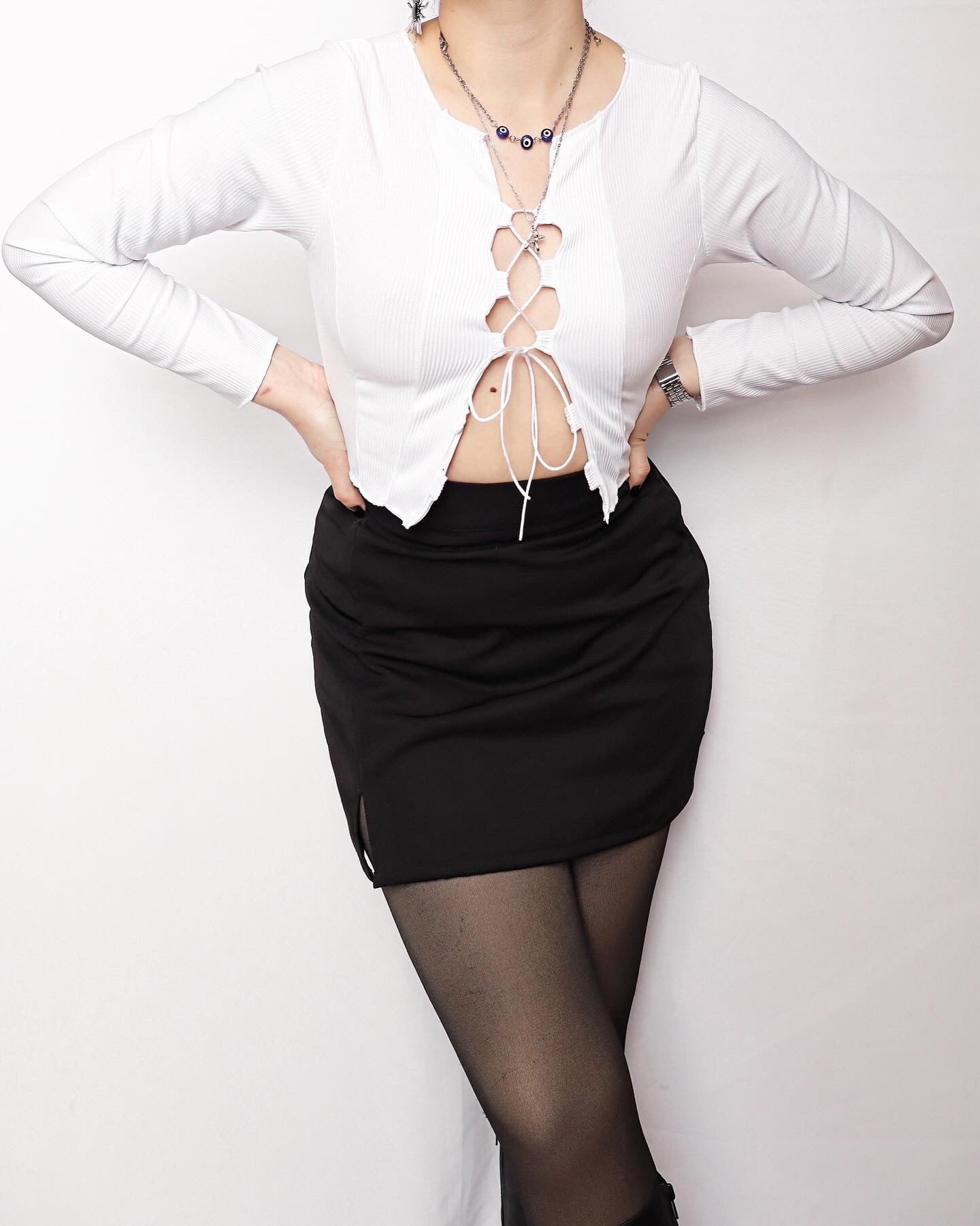 Blusa crop Scarlett blanca
