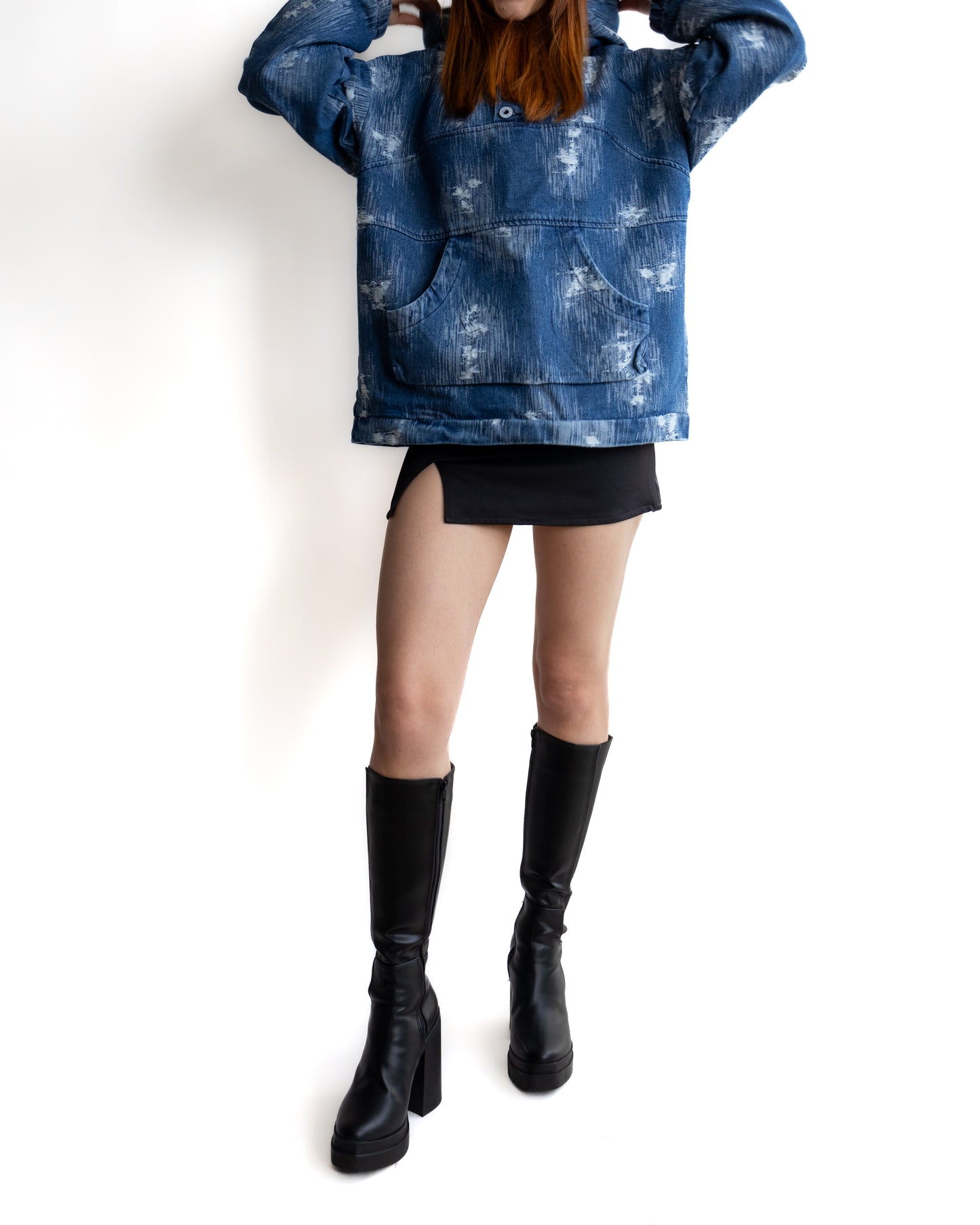 Hoodie HARD denim azul ⭑ EDICIÓN LIMITADA ⭑