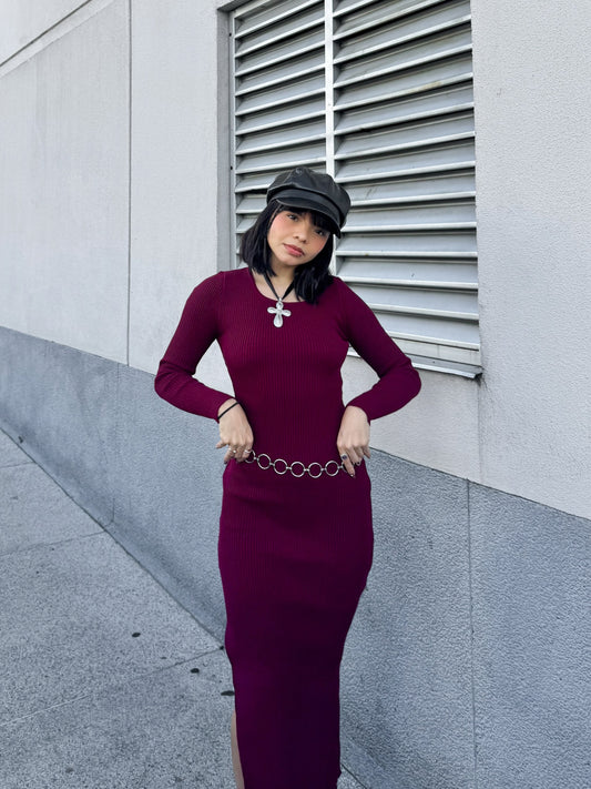 Vestido Socialité largo vino