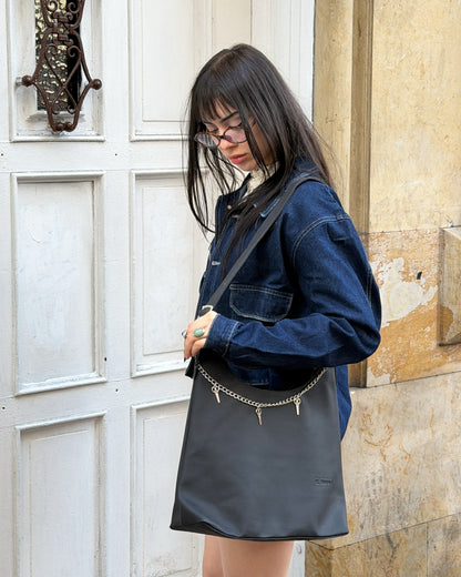Chaqueta de jean cargo azul profundo 🦋