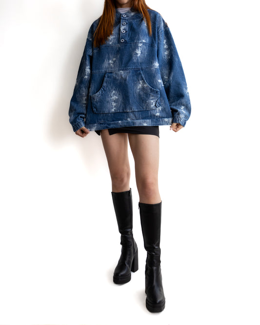 Hoodie HARD denim azul ⭑ EDICIÓN LIMITADA ⭑