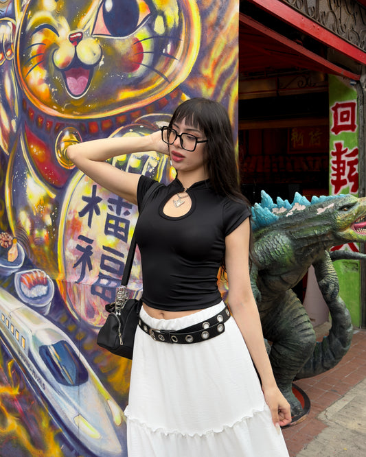 Blusa Qipao negra