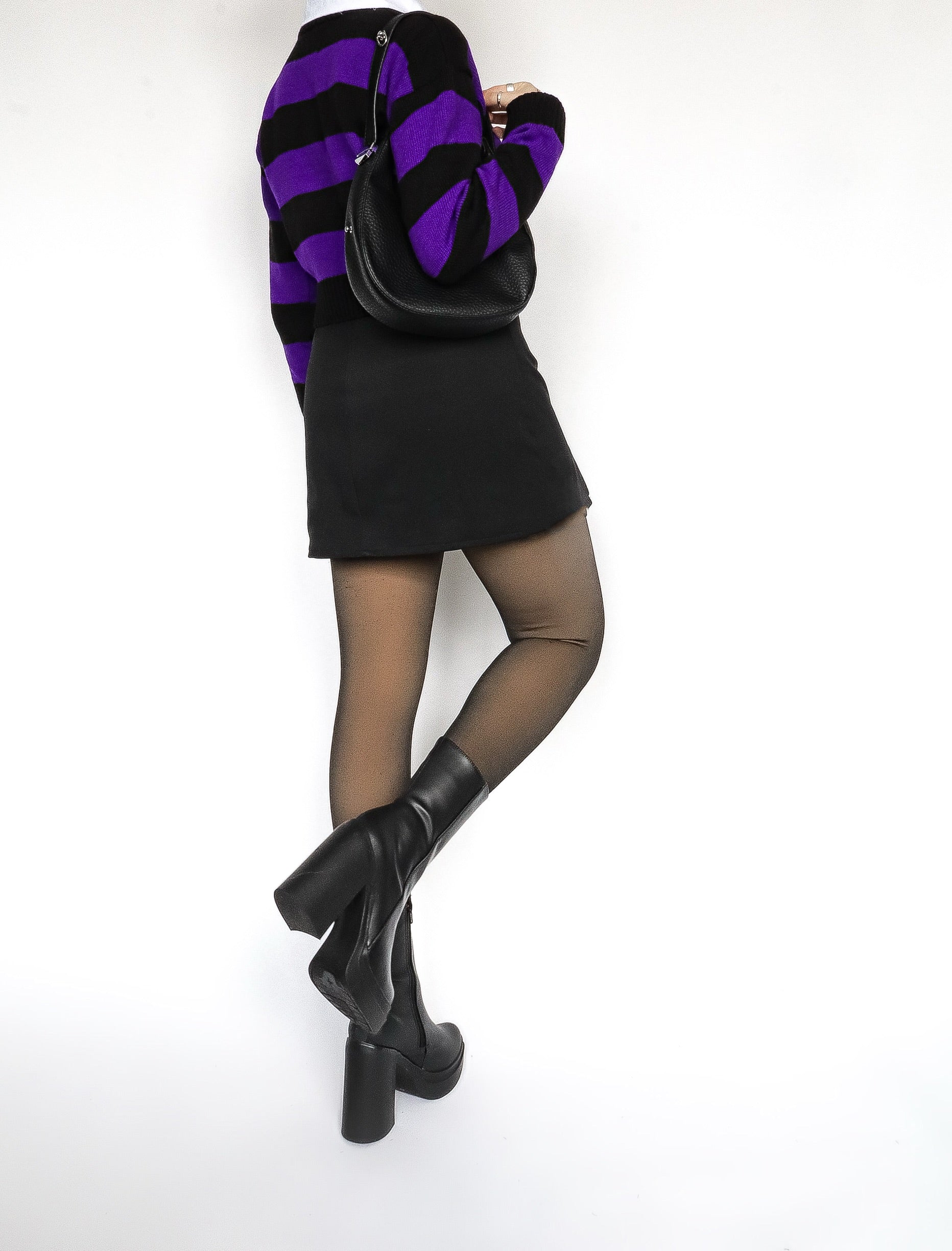 Saco Freddy corto Negro&Morado