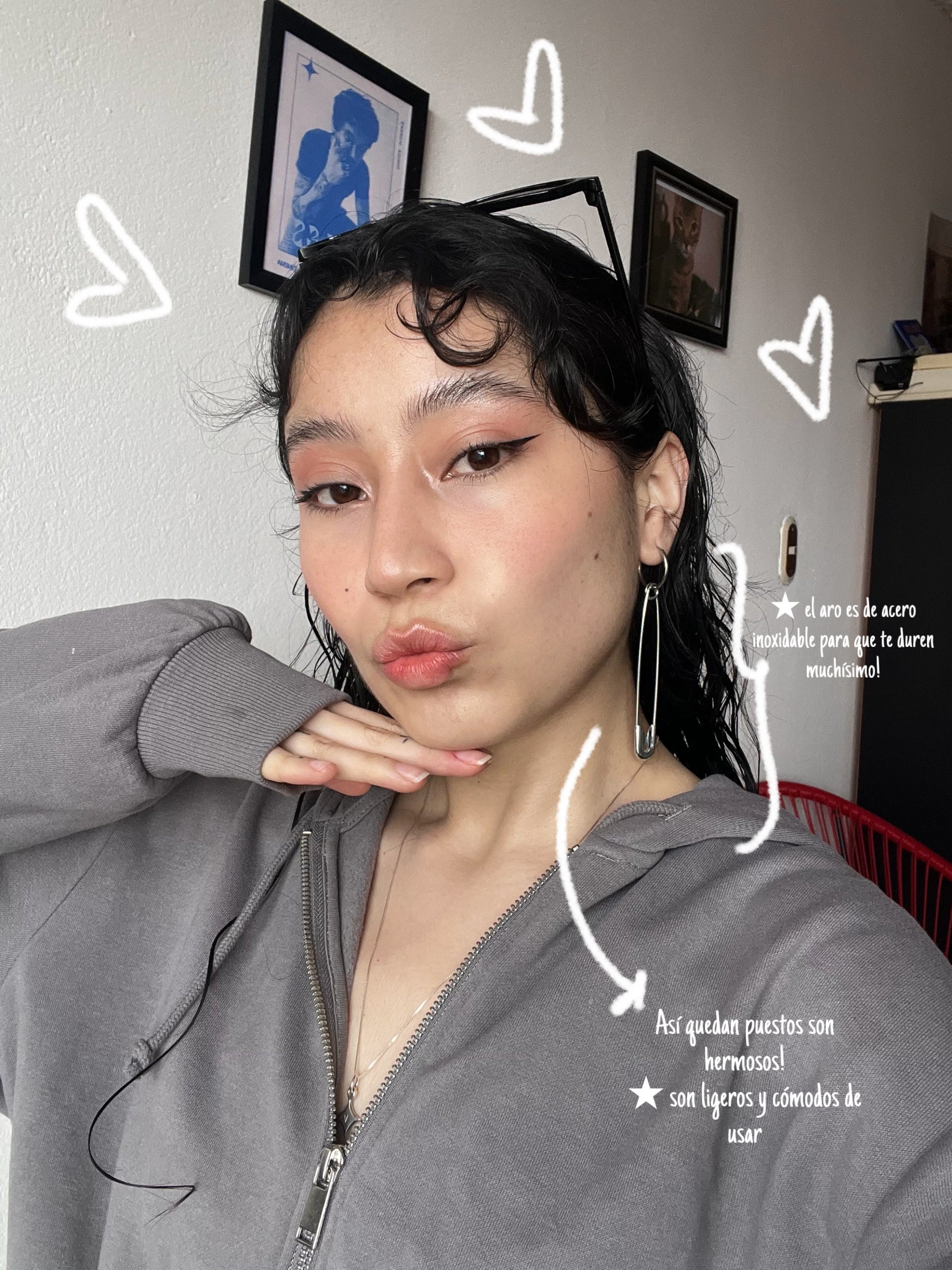 Aretes de gancho punk🧷