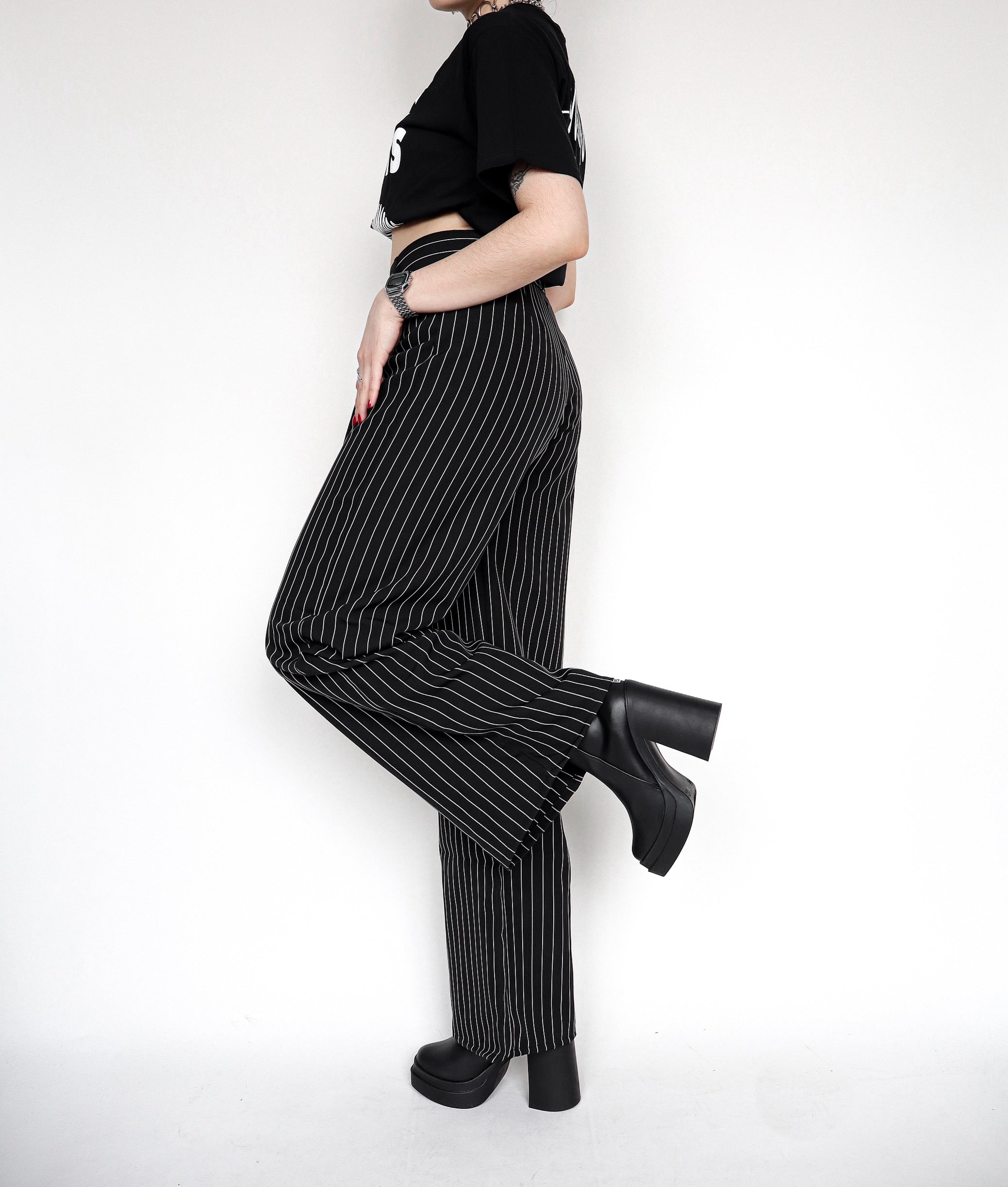 Pantalón Diva Raya Tiza negro