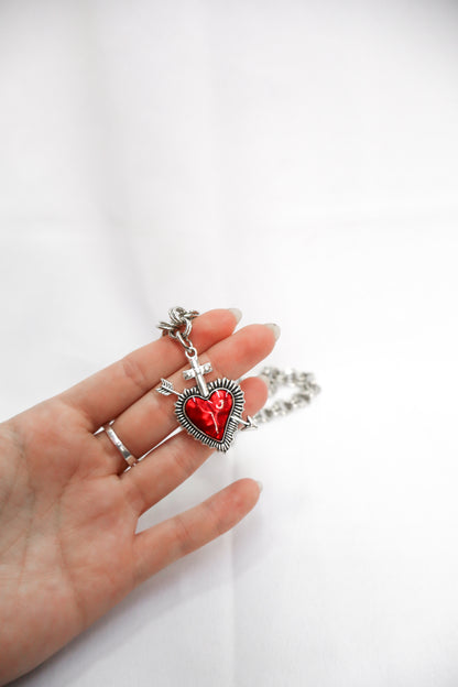 Collar de corazón Cupido