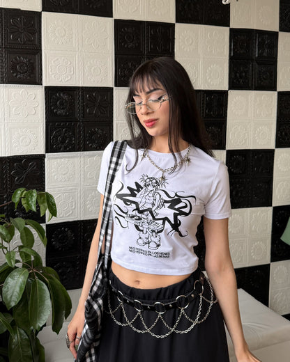Baby tee 'neo perreo' 🖤