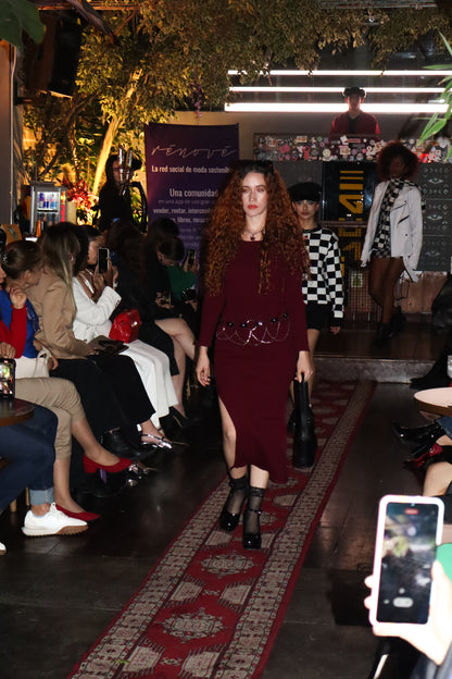 Vestido Socialité largo vino