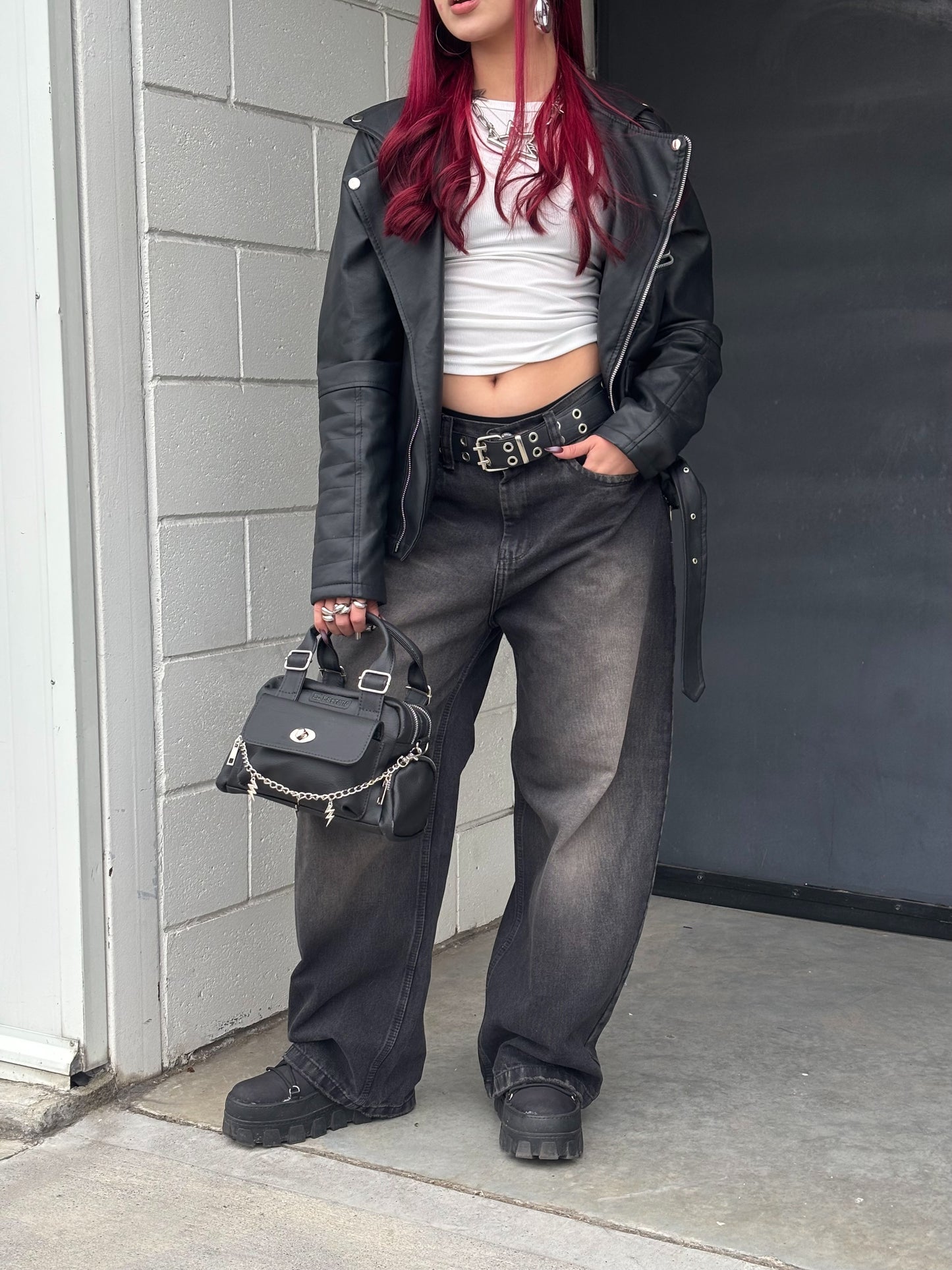 Jean Extra Baggy negro lavado