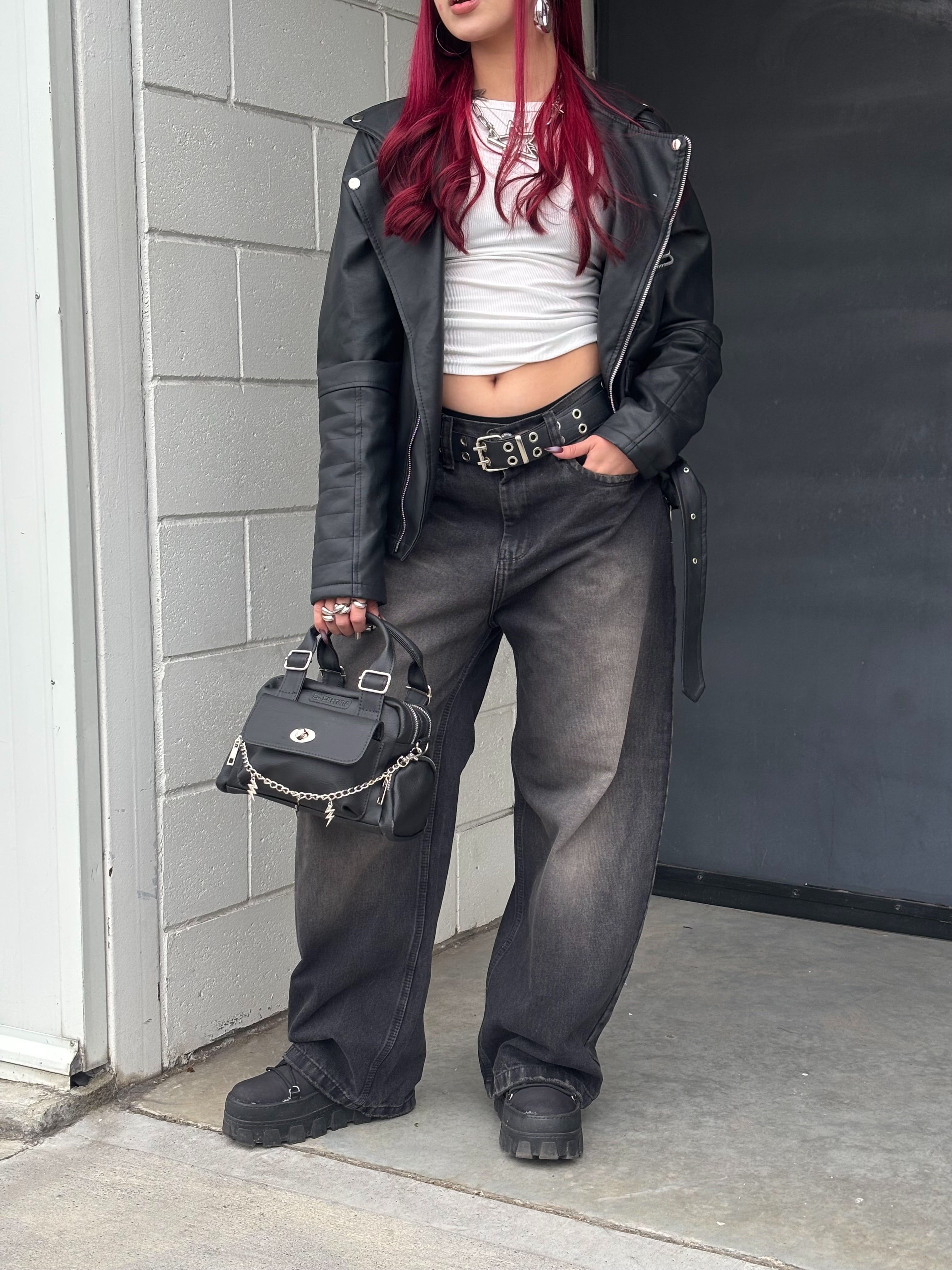 Jean Extra Baggy negro lavado