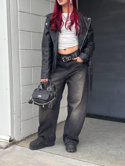 Jean Extra Baggy negro lavado