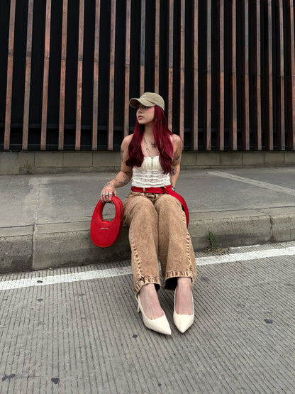 Jeans Baggy Barrel cobre acid wash