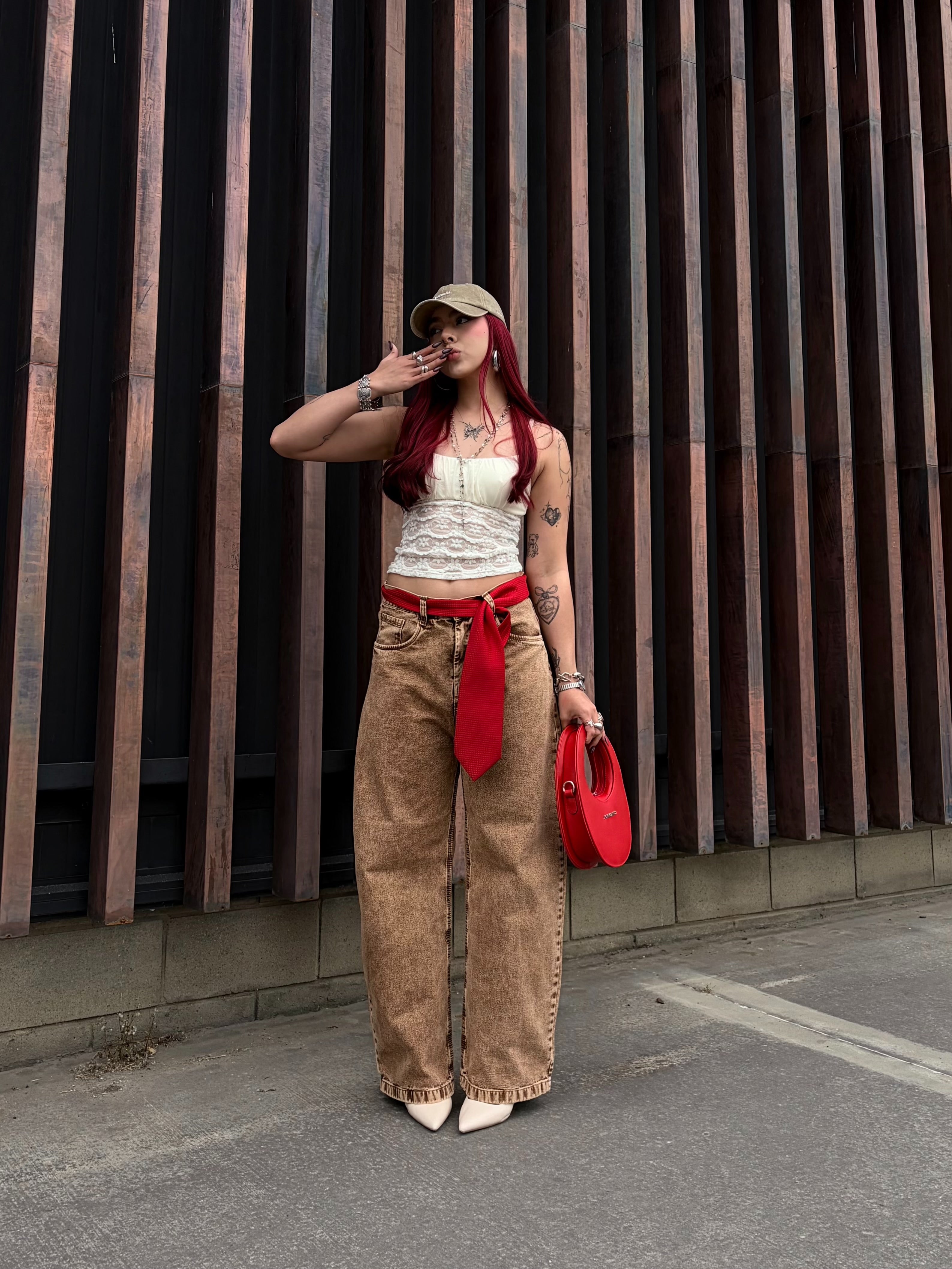 Jeans Baggy Barrel cobre acid wash