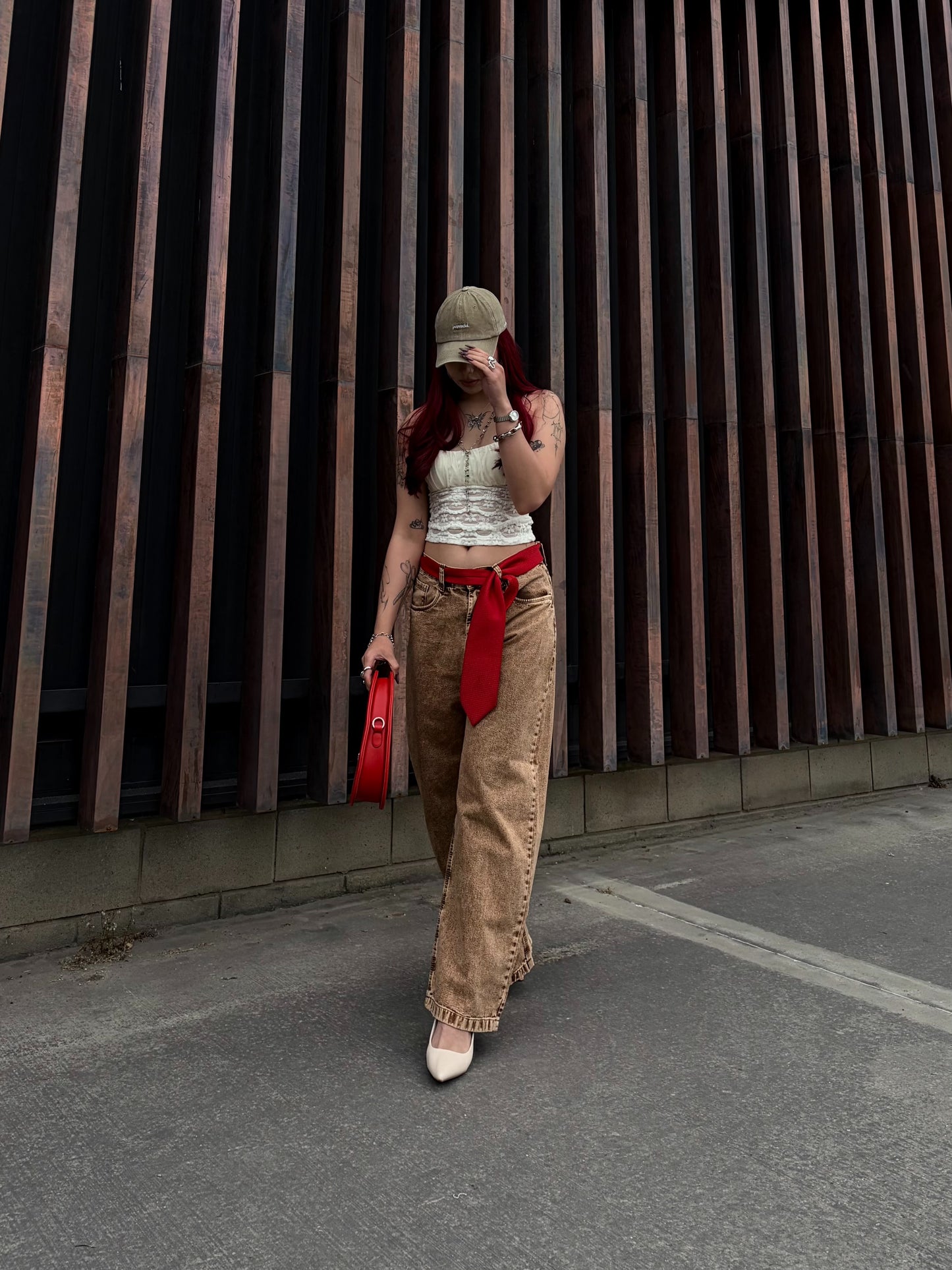 Jeans Baggy Barrel cobre acid wash