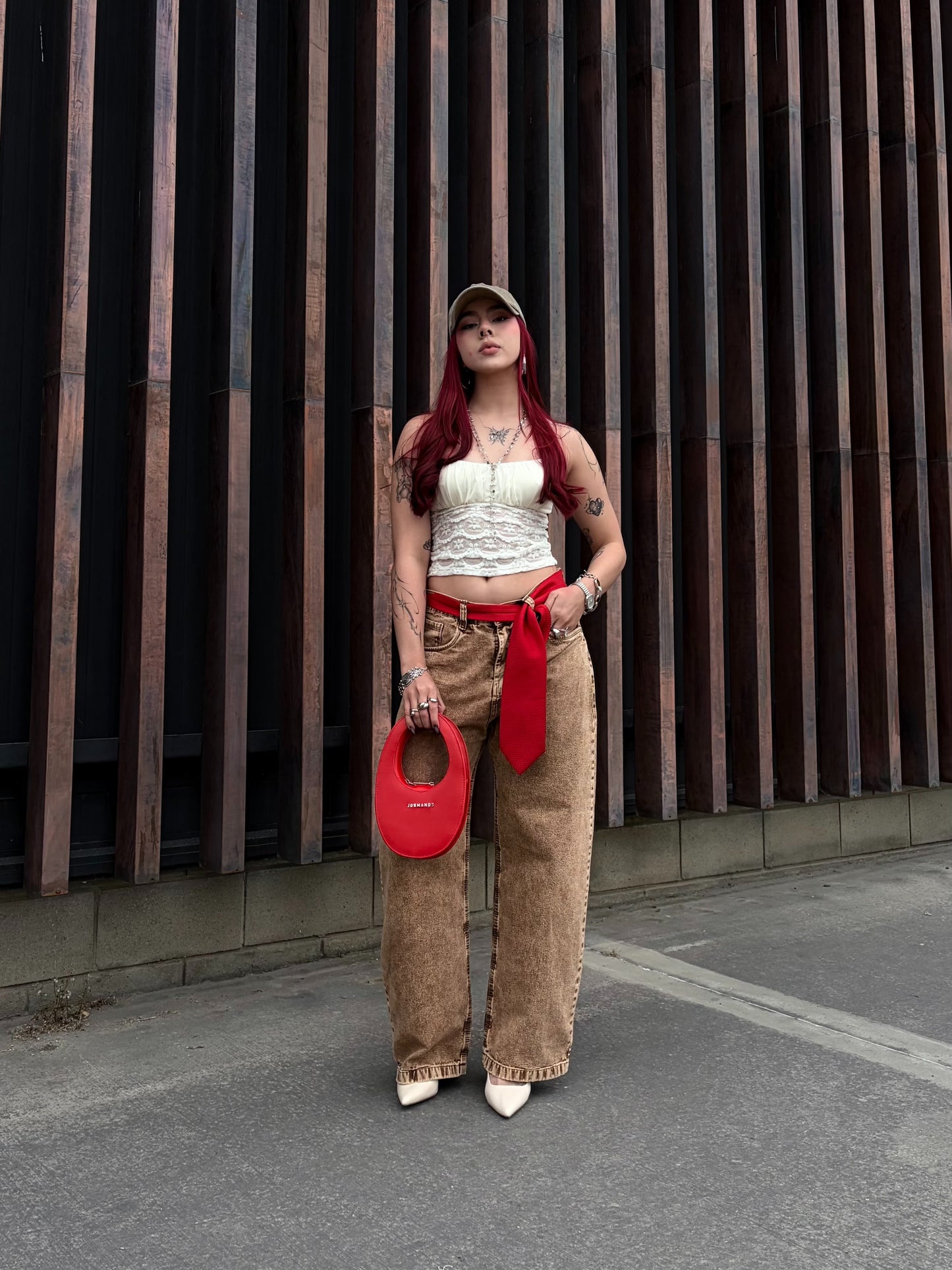 Jeans Baggy Barrel cobre acid wash