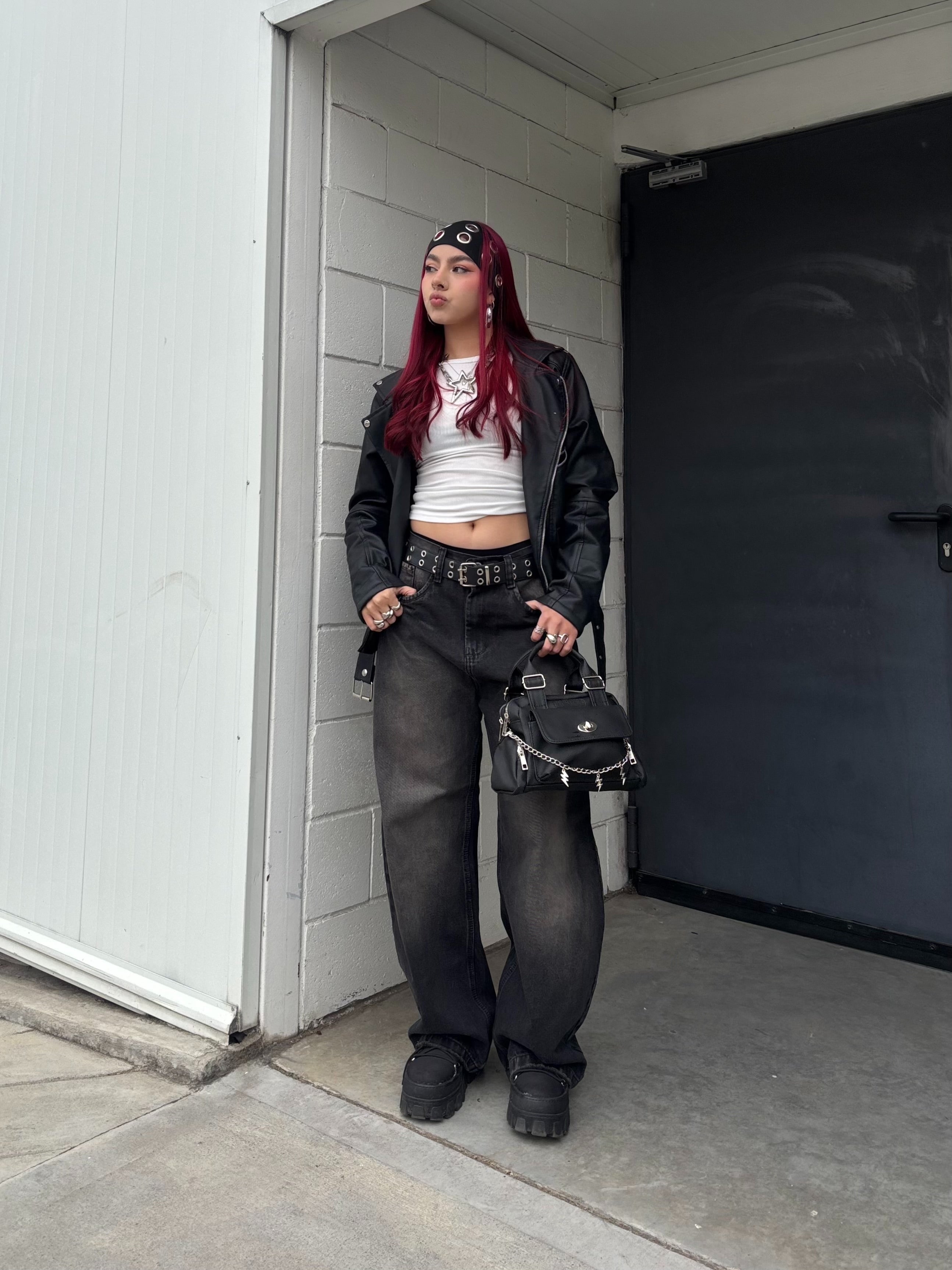 Jean Extra Baggy negro lavado