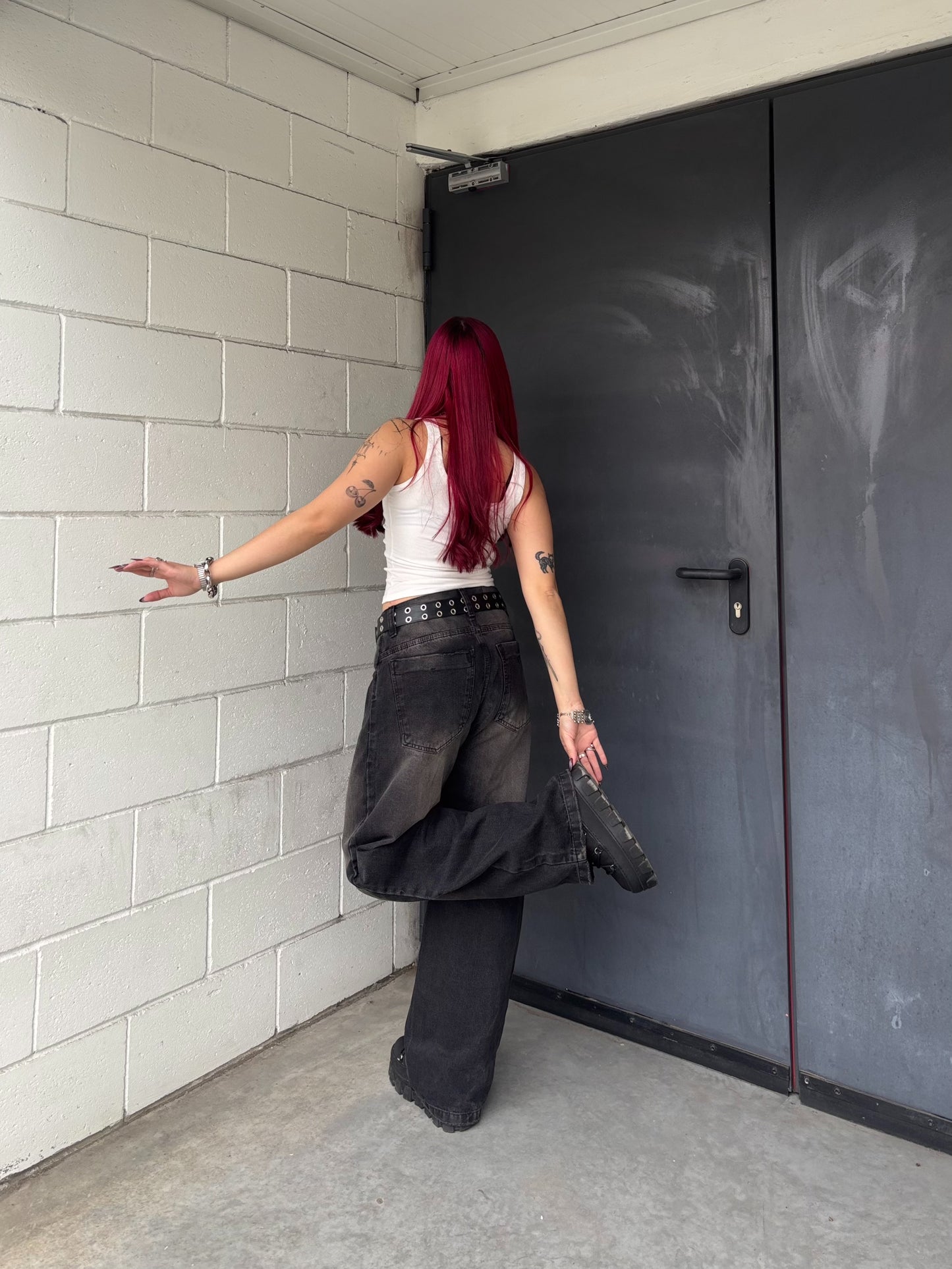 Jean Extra Baggy negro lavado