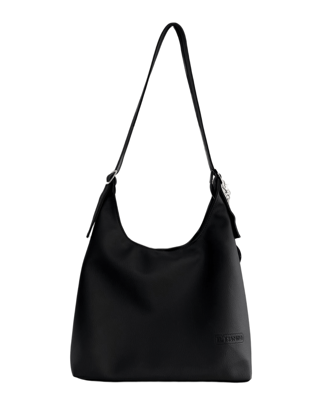 Tote bag de cuero negro