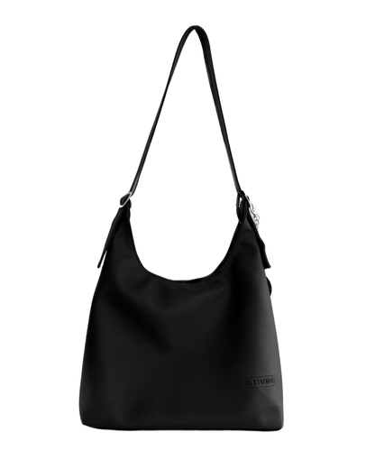 Tote bag de cuero negro