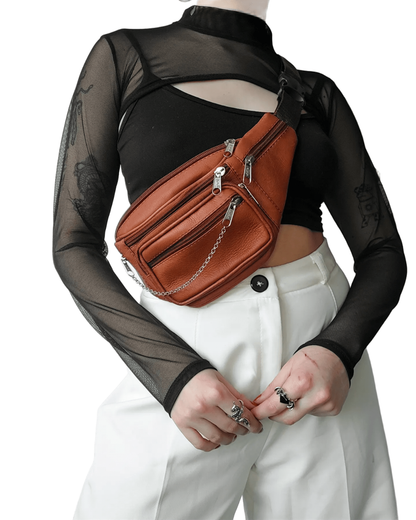 Canguro mediano café caramelo