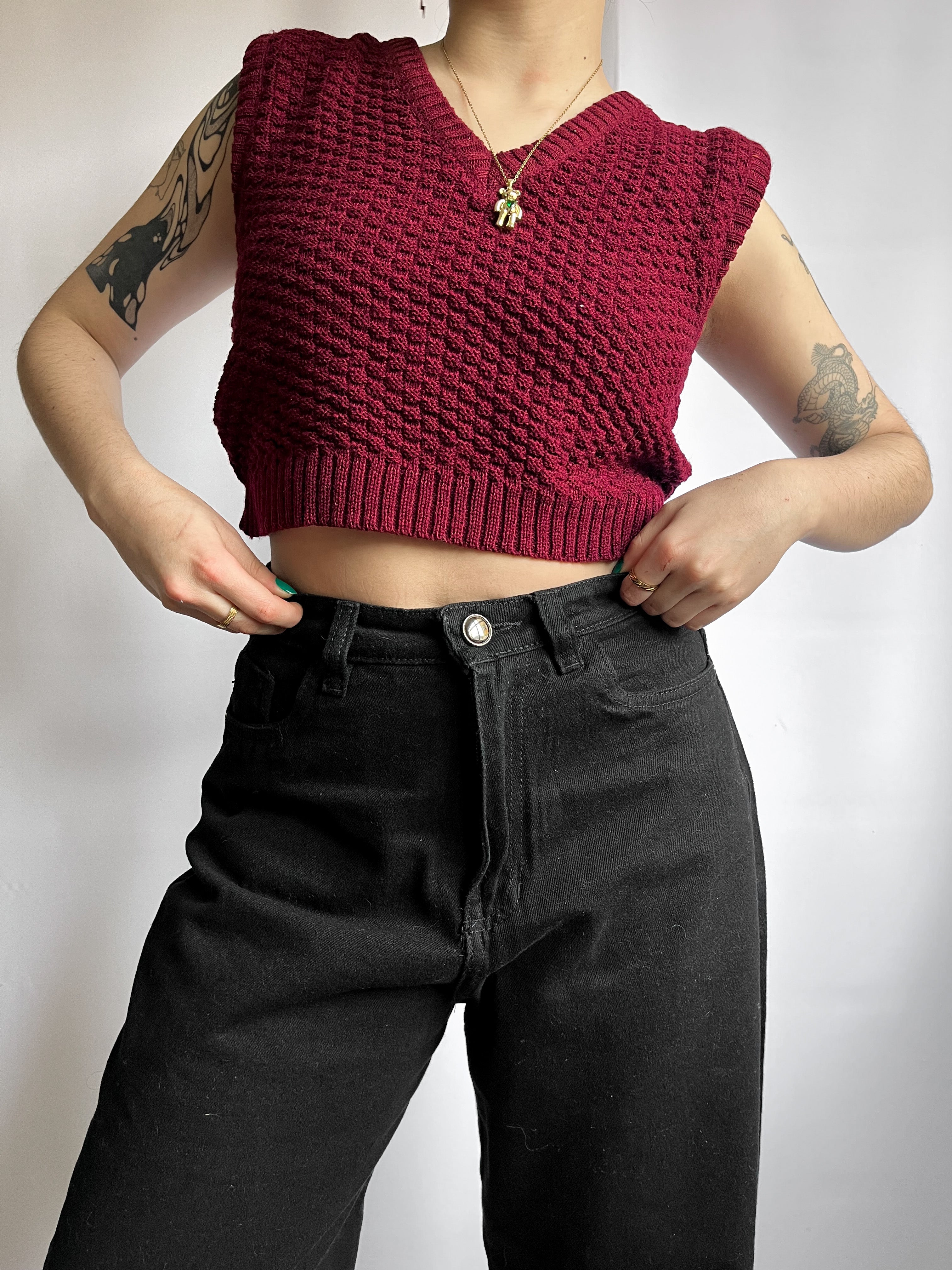 Chaleco cheap crop top