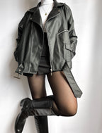 Chaquetón Arabella negra CON CINTURON